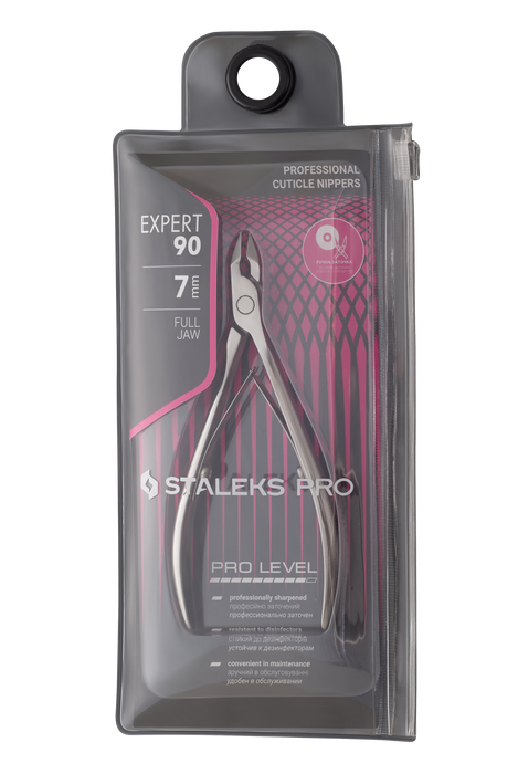 Nagelhautzange STALEKS EXPERT NE-90, Edelstahl, verlängerte Griffe, verschiedene Klingenlängen - Ivaka Store