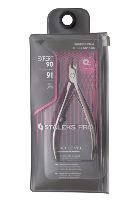 Nagelhautzange STALEKS EXPERT NE-90, Edelstahl, verlängerte Griffe, verschiedene Klingenlängen - Ivaka Store