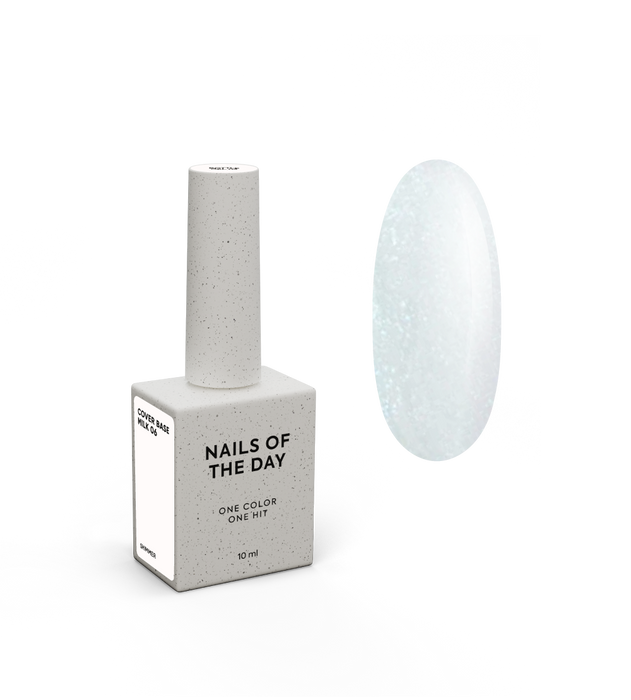 Nailsoftheday Cover base NEW Formula milk shimmer 06, 10 ml - Ivaka Store