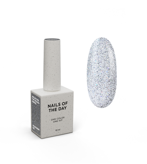 NAILSOFTHEDAY, NAILSOFTHENIGHT Reflective top Holographic, 10 ml - Ivaka Store