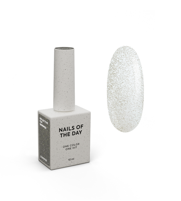 NAILSOFTHEDAY, NAILSOFTHENIGHT Reflective top Shimmer, 10 ml - Ivaka Store