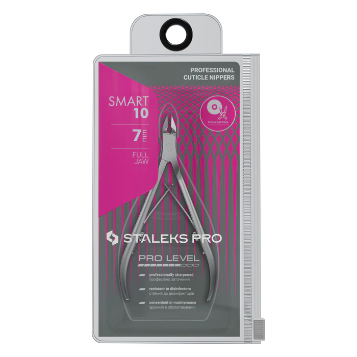 Nagelhautzange STALEKS SMART NS-10, Edelstahl, verkürzte Griffe, Klingenlängen 5/7 mm - Ivaka Store