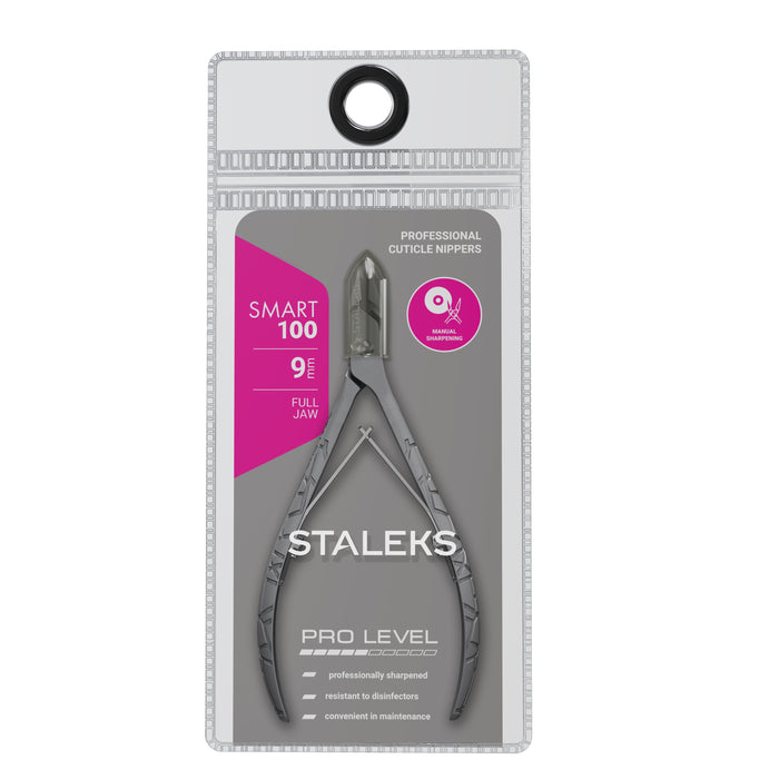 Nagelhautzange STALEKS SMART NS-100-9L, Edelstahl, Doppelfeder, Klingenlänge 9 mm - Ivaka Store