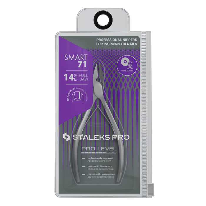 Nagelzange für eingewachsene Nägel STALEKS SMART NS-71-14, Edelstahl, Klingenlänge 14 mm - Ivaka Store