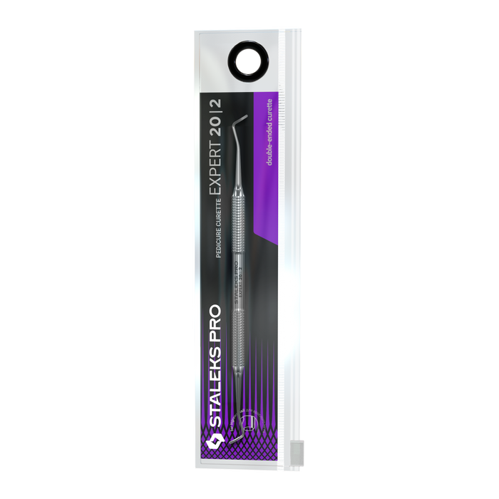 Pediküre-Doppelinstrument Kürette STALEKS EXPERT PE-20/2, Edelstahl - Ivaka Store