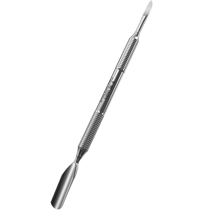 Maniküre-Doppelinstrument STALEKS EXPERT PE-30/6, Edelstahl, runder, breiter Spatel + Nagelreiniger - Ivaka Store