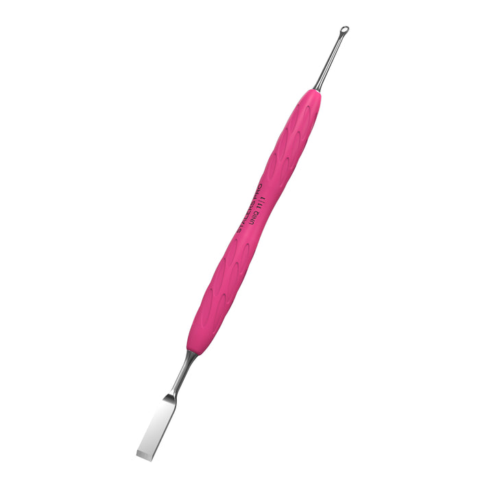 Doppelinstrument für Maniküre mit Silikongriff STALEKS UNIQ PQ-11/1 (Ring + Hufstäbchen)