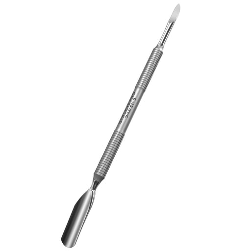Edelstahl-Doppelinstrument STALEKS SMART PS-51/3 Abgerundeter, breiter Spatel und Nagelreiniger - Ivaka Store