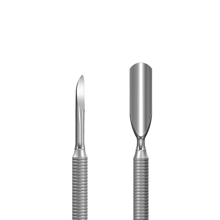 Edelstahl-Doppelinstrument STALEKS SMART PS-51/3 Abgerundeter, breiter Spatel und Nagelreiniger - Ivaka Store