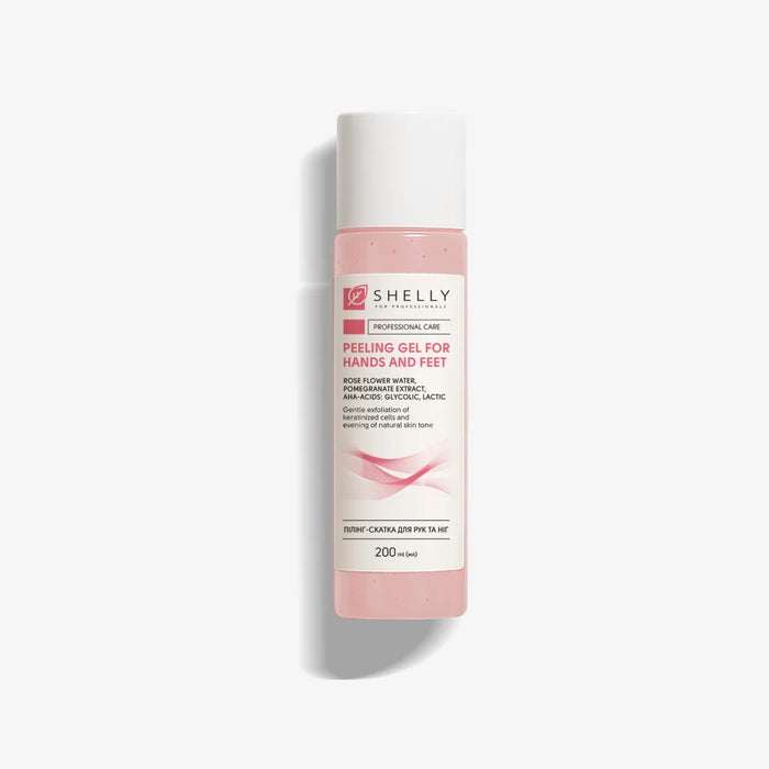 Shelly Peeling gel for hands and feet with rose flower water, pomegranate extract and aha-acids,200 ml - Ivaka Store