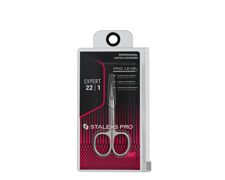 Kutikula-Schere STALEKS EXPERT SE-22/1, Edelstahl, Klinge “Turmspitze” 24 mm - Ivaka Store