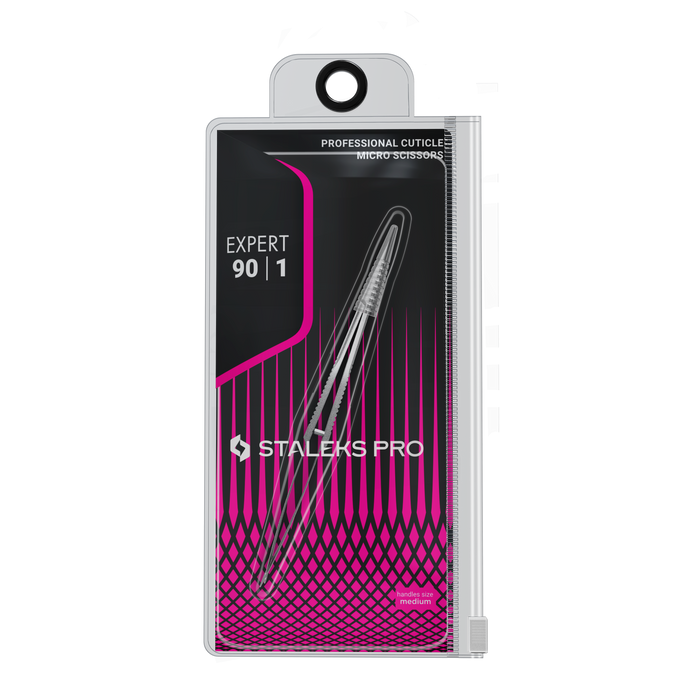 Mikroschere mit Pinzettengriff STALEKS EXPERT SE-90/1, Klinge 15 mm - Ivaka Store