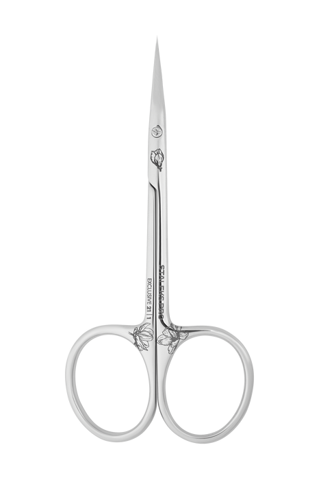 Nagelhautschere STALEKS EXCLUSIVE SX-21/1M mit Gravur, abgeknickte Griffe und Klinge mit Haken - Ivaka Store