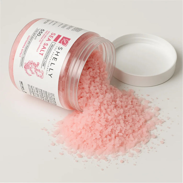 Shelly Sea salt for pedicure and manicure with with urea, algae extract and argan oil, 550 g - Ivaka Store