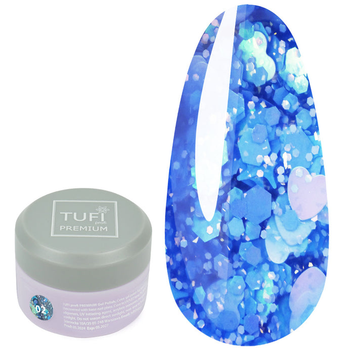 Gel polish TUFI profi PREMIUM Unicorn 02 crystal dreams, 5 ml