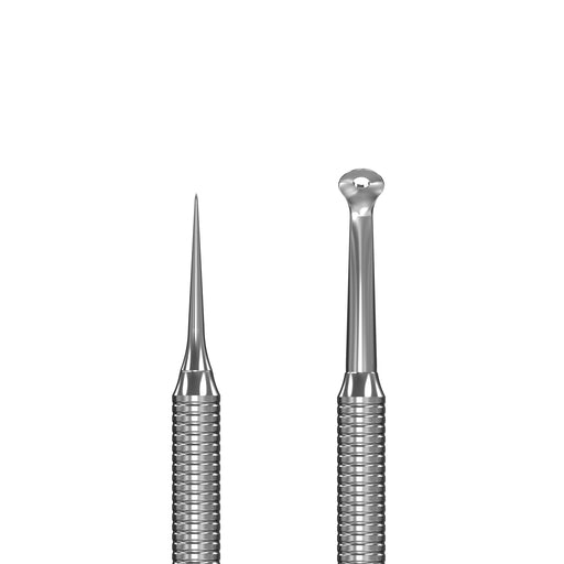 Kosmetologisches Doppelinstrument STALEKS EXPERT ZE-21/4 Uno-Löffel klein und Vidal-Nadel - Ivaka Store