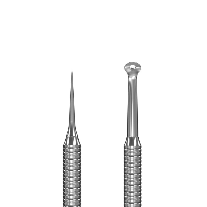 Kosmetologisches Doppelinstrument STALEKS EXPERT ZE-21/4 Uno-Löffel klein und Vidal-Nadel - Ivaka Store