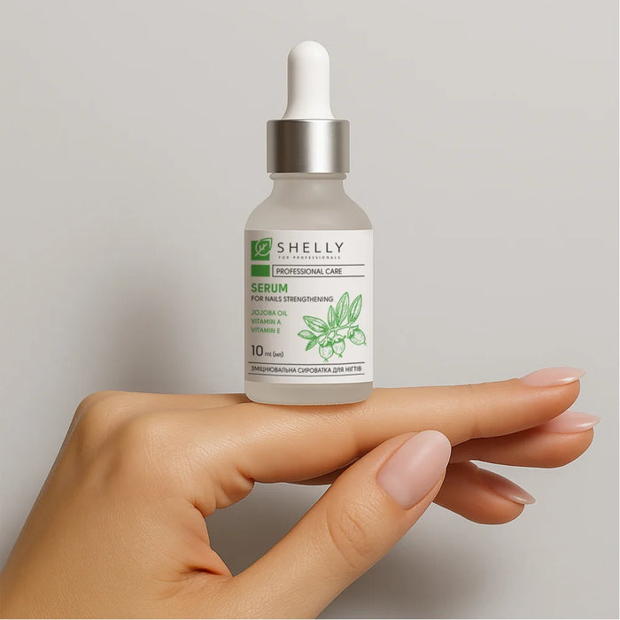 Shelly Serum for nails strengthening with jojoba oil and vitamins A,E, 10 ml - Ivaka Store