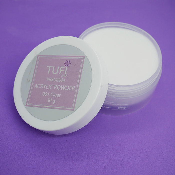 Acrylpulver TUFI profi PREMIUM 001 Klar transparent, 30 g