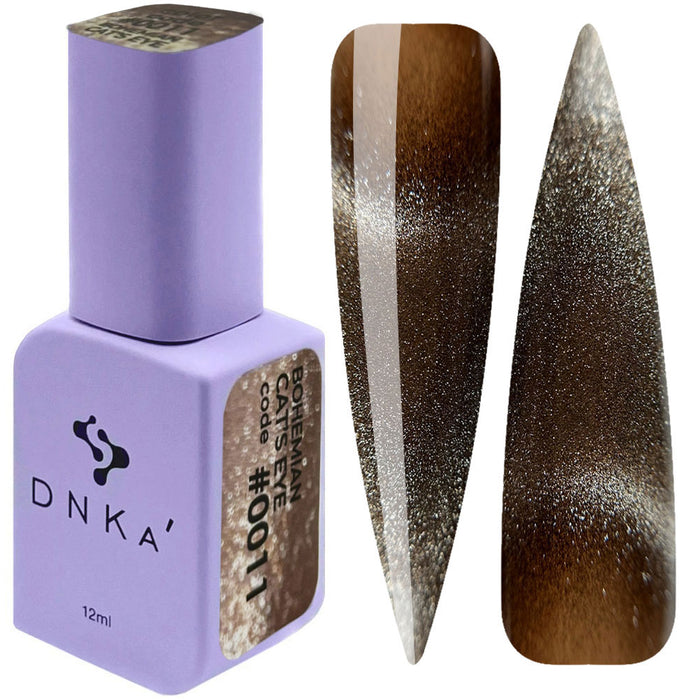 COLOR GEL POLISH "DNKa", 12 ml #0011 Cat's Eye - Ivaka Store