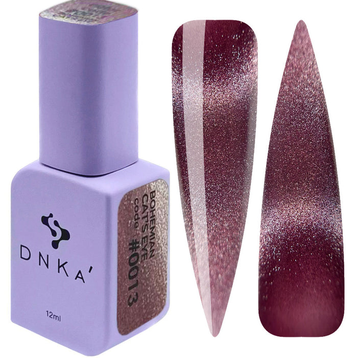 COLOR GEL POLISH "DNKa", 12 ml #0013 Cat's Eye - Ivaka Store