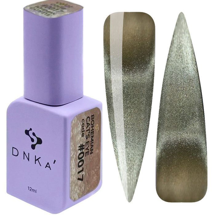 COLOR GEL POLISH "DNKa", 12 ml #0017 Cat's Eye - Ivaka Store