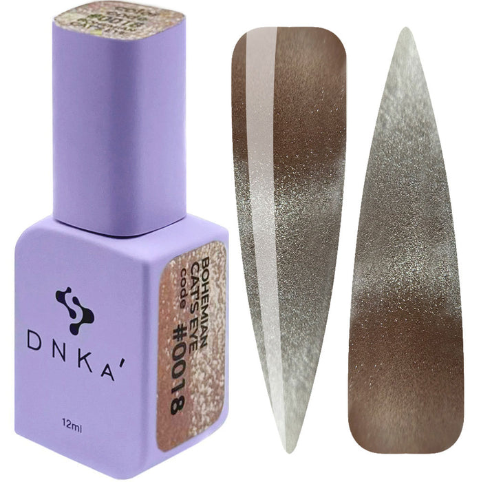 COLOR GEL POLISH "DNKa", 12 ml #0018 Cat's Eye - Ivaka Store