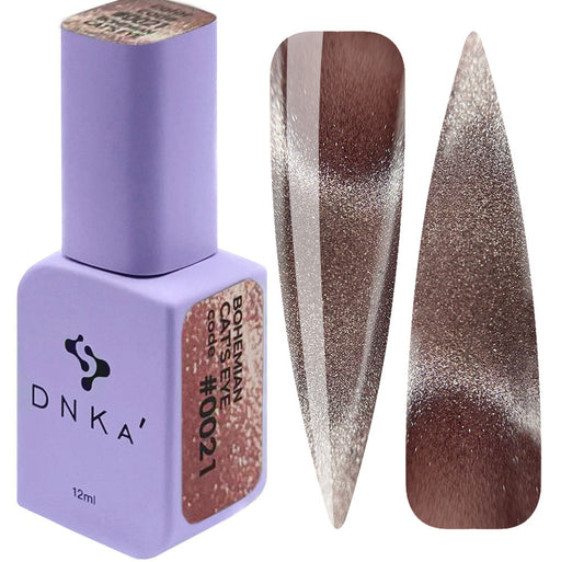 COLOR GEL POLISH "DNKa", 12 ml #0021 Cat's Eye - Ivaka Store