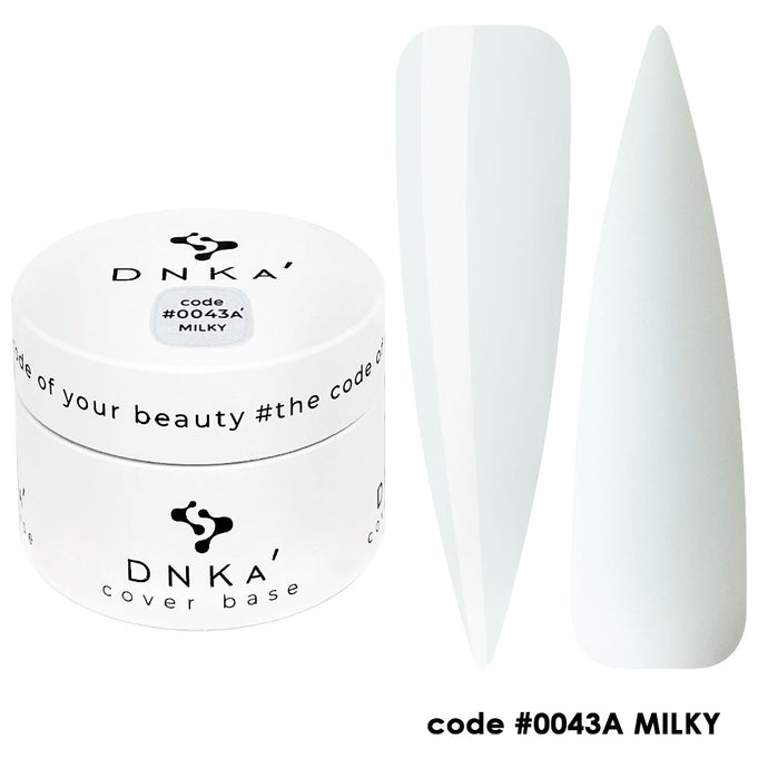 RUBBER BASE FRENCH "DNKa" (cover), 12-30 ml #0043A' Milky