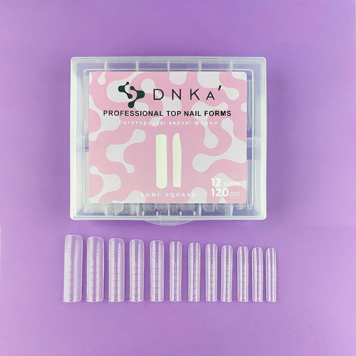 PROFESSIONAL TOP NAIL FORMS "DNKa", LONG SQUARE 120pcs