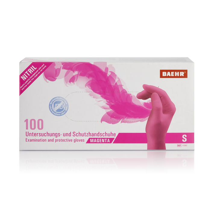 BAEHR Handschuhe Nitril magenta, 1 Pack (100 Stk.)