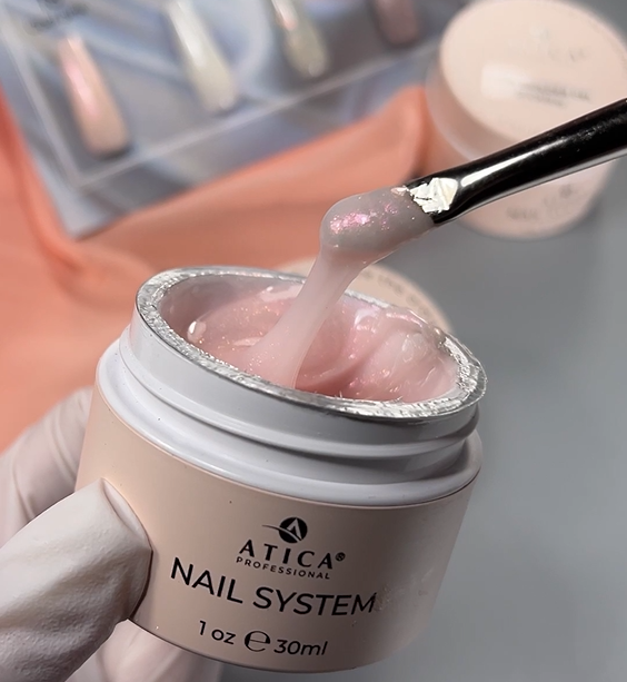 ATICA Builder Gel 18 Opal Pink Pearl Shimmer 30 ml - Ivaka Store