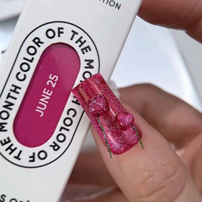 NAILSOFTHEDAY Color of the month June 2025 CHERRY KISS Cat eye, 10 ml - Ivaka Store