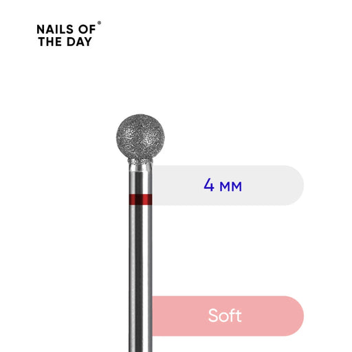 NAILSOFTHEDAY Diamant-Fräser “Kugel” rot 4 mm - Ivaka Store