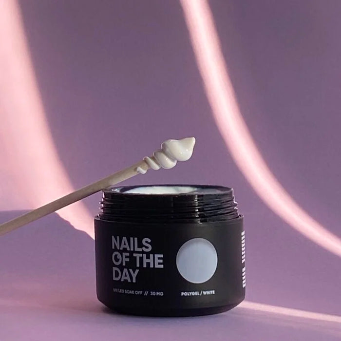 NAILSOFTHEDAY Polygel white, 30 g - Ivaka Store