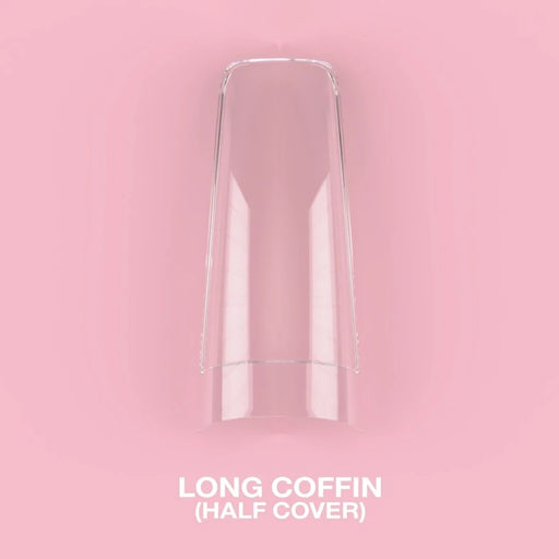 Lunamoon Gel Tips Coffin Long (Half  Cover) 325-1386, 500 St in der Packung - Ivaka Store