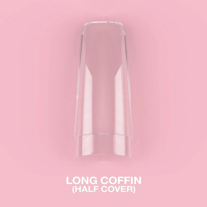Lunamoon Gel Tips Coffin Long (Half  Cover) 325-1386, 500 St in der Packung - Ivaka Store