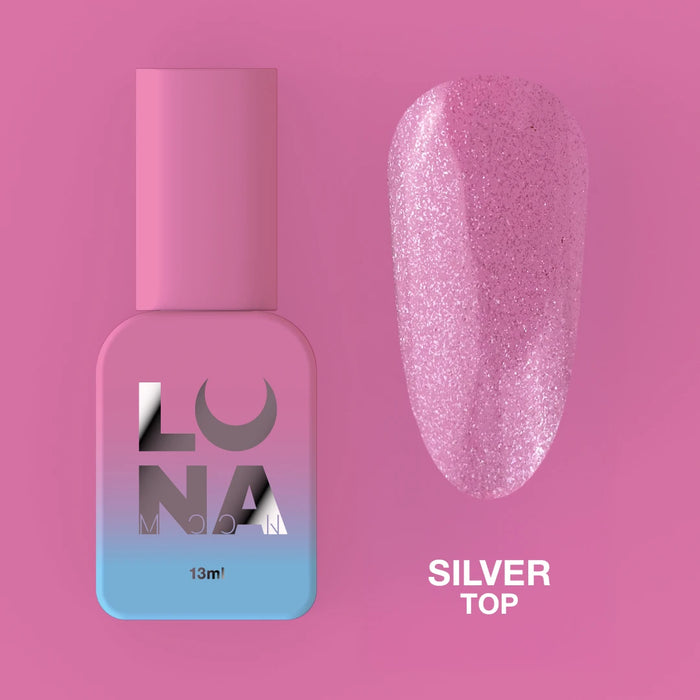 Lunamoon Top Silver 13ml Transparent mit Glitzer - Ivaka Store