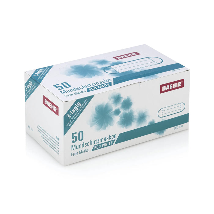 BAEHR Mundschutzmasken ECO weiß, 1 Pack (50 Stück)