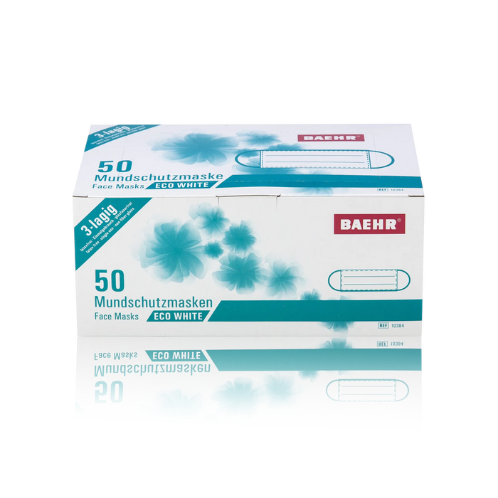 BAEHR Mundschutzmasken ECO weiß, 1 Pack (50 Stück)