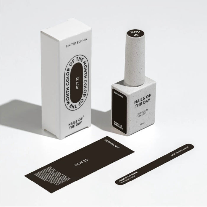 NAILSOFTHEDAY Color of the month November 2025 Deep Brown, 10 ml - Ivaka Store