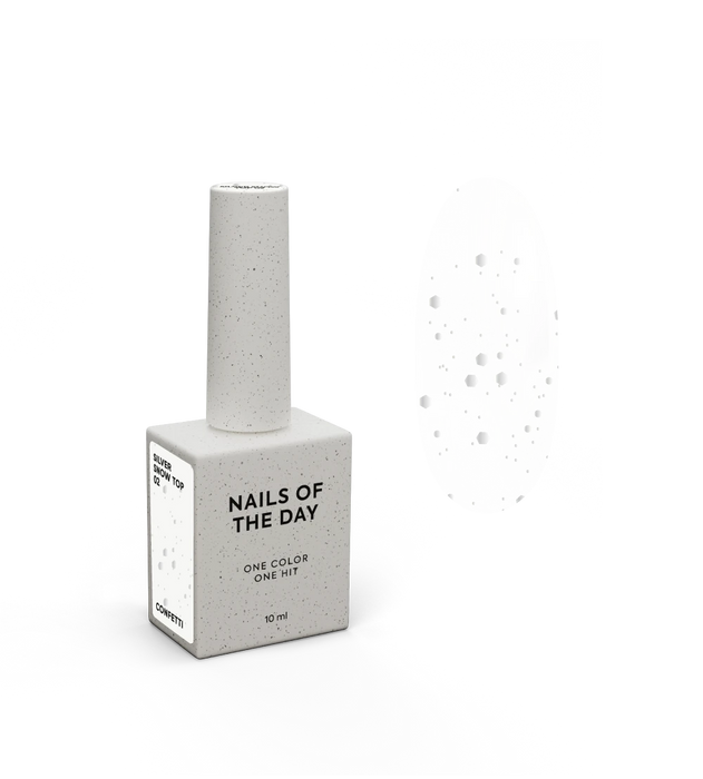 NAILSOFTHENIGHT Silver Snow TOP 02, 10 ml - Ivaka Store