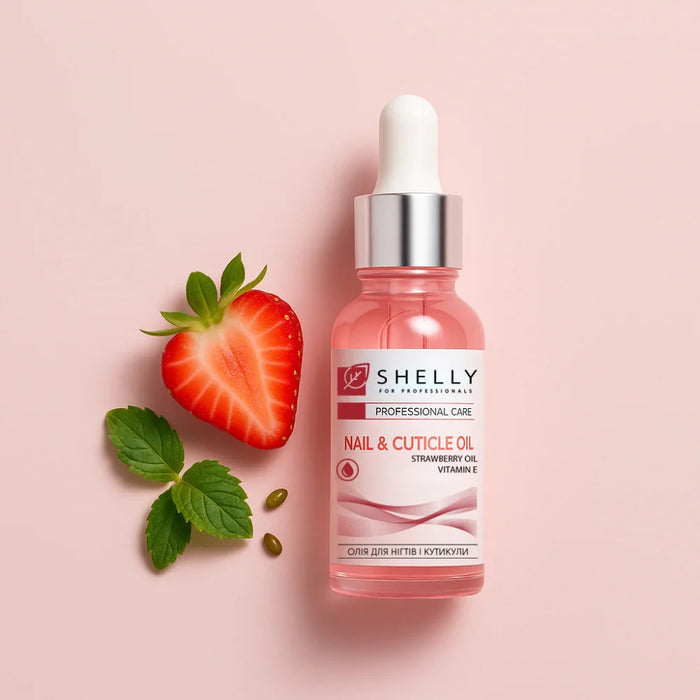 Shelly Nail and cuticle oil with strawberry extract and vitamin E, 3-30 ml - Ivaka Store