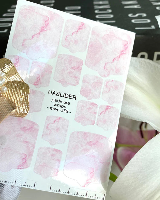 Pediküre-Folien 073, Blush Watercolor Marble