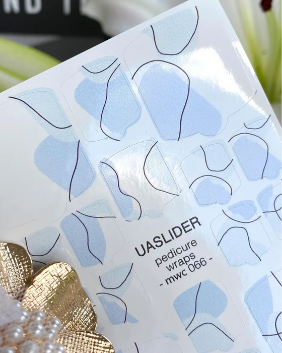 Pediküre-Folien 066, Baby Blue & Dark Contour