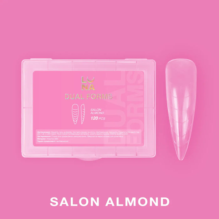 Lunamoon Dual Nail Forms Salon Almond, 120 pcs - Ivaka Store