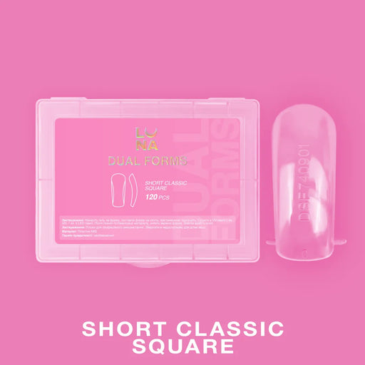 Lunamoon Dual Nail Forms Short Classic Square, 120 pcs - Ivaka Store