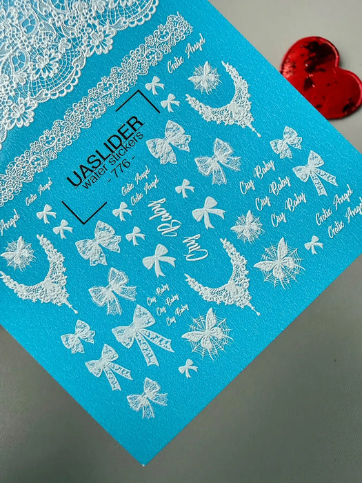 Sticker 776, weiße Spitze