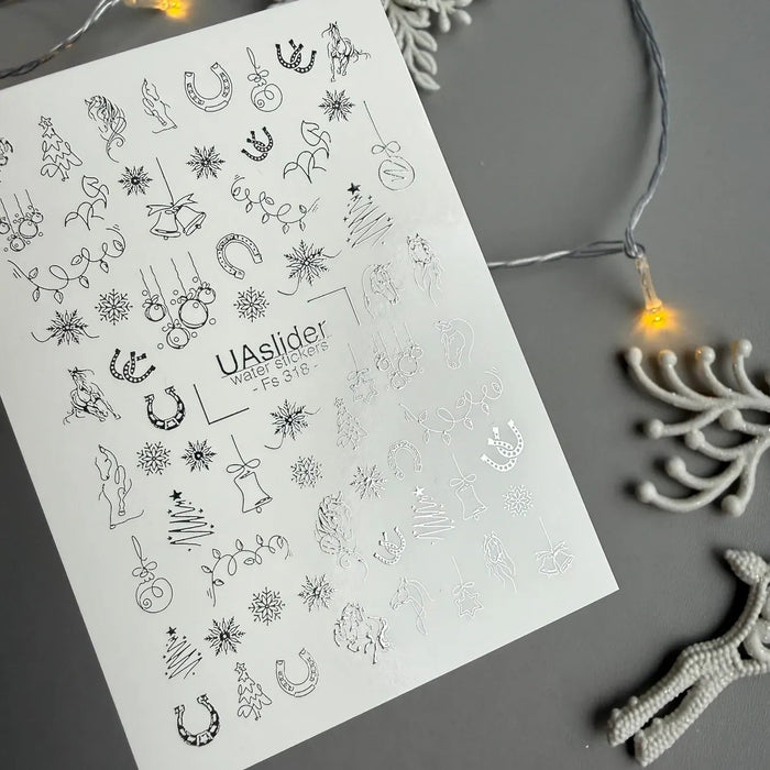 Sticker 318, Winterliche Muster