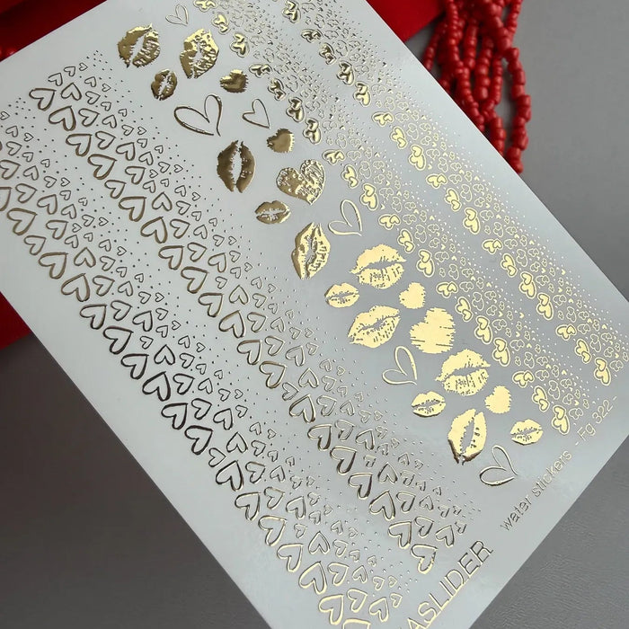 Sticker F-322, Gold Dekor